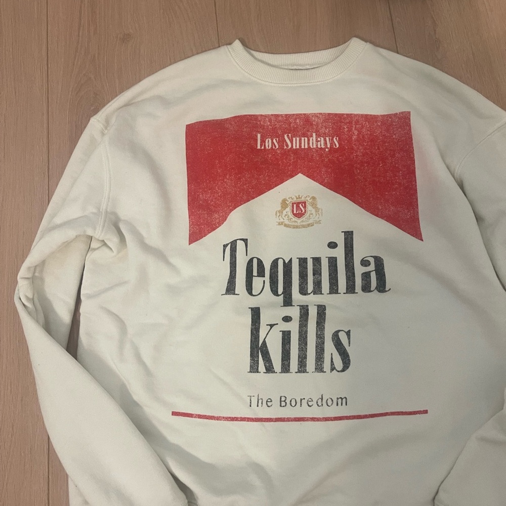 Cream 'Tequila Kills' Sweatshirt
